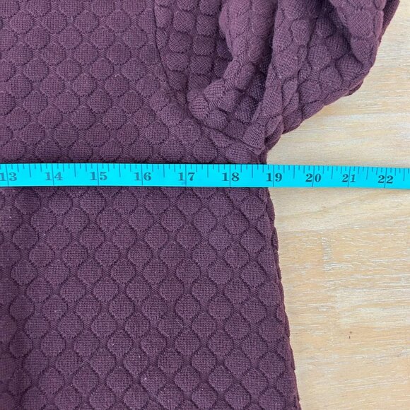 COS Cardigan Sweater Womens Small Burgundy Quilted Knit Quiet Luxury Academia - Picture 8 of 9